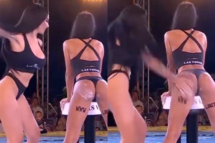 Campeonato de tapa na bunda viraliza nas redes sociais e atrai influenciadoras na Romênia – Reprodução/X