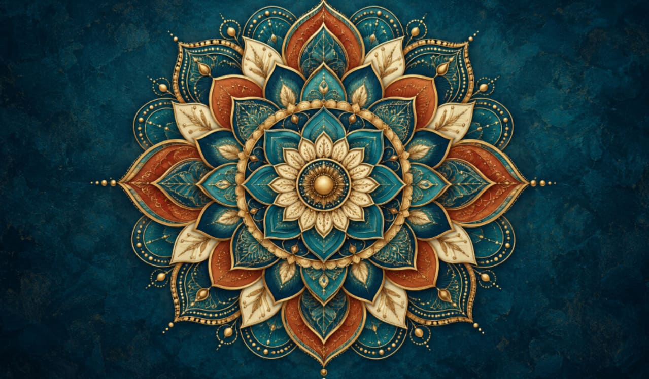 Mandalas são utilizadas em algumas tradições como instrumentos de meditação e contemplação, auxiliando na concentração e na busca pelo equilíbrio interior. Seus padrões circulares também podem simbolizar ciclos, transformação e renovação, embora os significados variem conforme a cultura e a tradição.