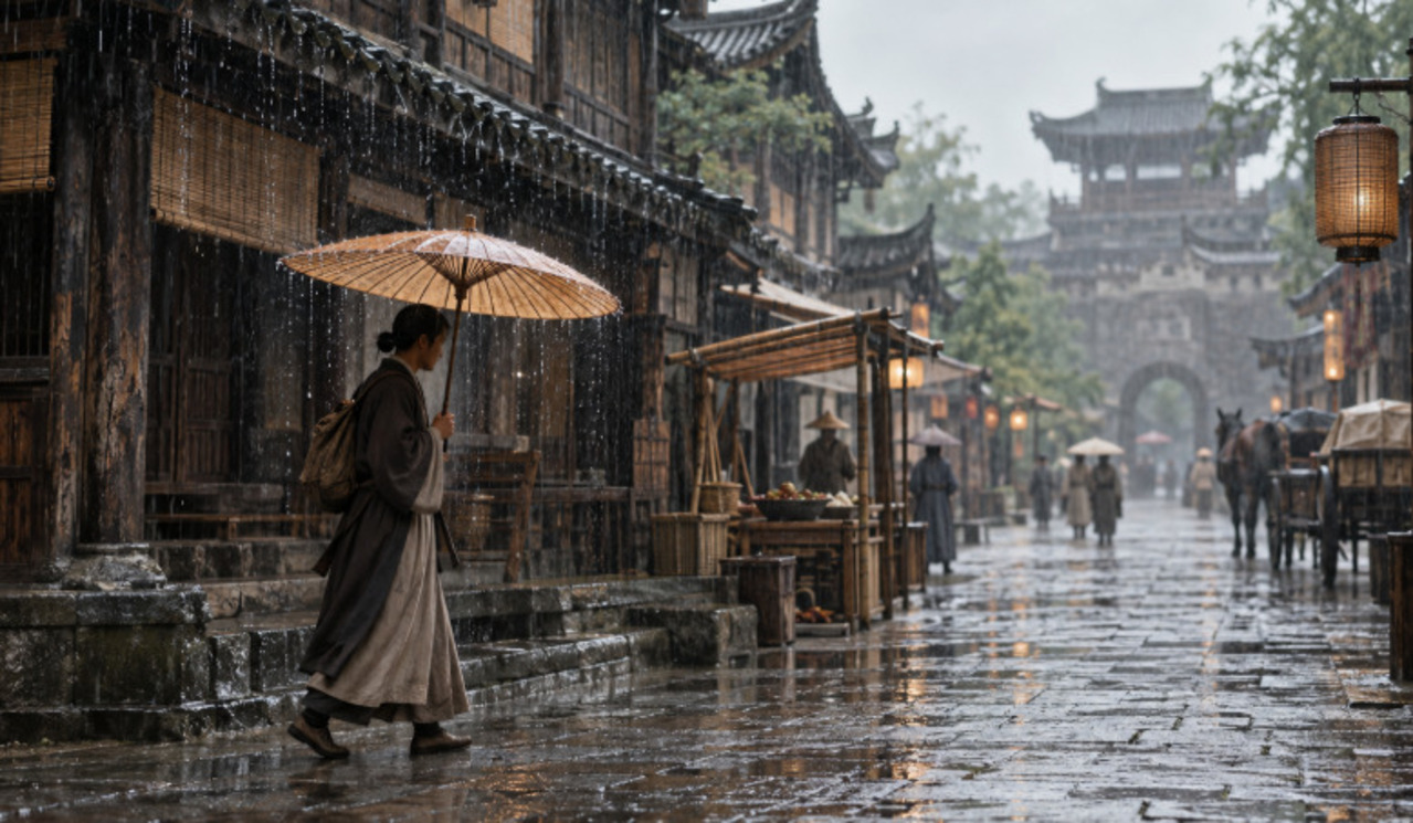 Na China, o objeto ganhou versões de papel impermeabilizado com óleo ou laca. Esses modelos, difundidos há cerca de 2 mil anos, protegiam também da chuva e são considerados antecessores importantes do guarda-chuva atual.
