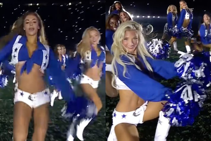Cheerleaders do Dallas Cowboys agitaram o intervalo em jogo da NFL no Maracanã – Reprodução/YouTube