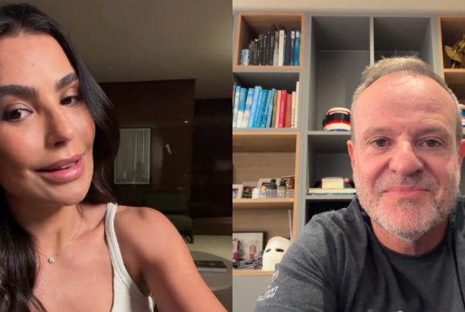 Cíntia Chagas assume namoro com Rubens Barrichello após viagem pela Itália