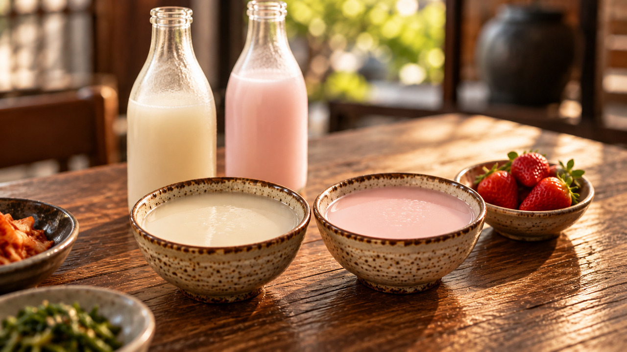 Além das receitas tradicionais, hoje há makgeolli com diferentes aromas e sabores, incluindo versões com frutas. Os produtores exploram novas formas de apresentar a bebida sem abandonar sua base fermentada. Assim, uma tradição antiga segue presente nas mesas coreanas