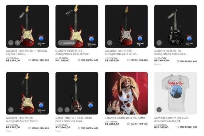 Leilão Rock in Rio 2026 – Reprodução/Play For a Cause