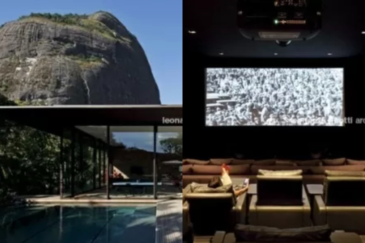 O imóvel, avaliado em cerca de R$ 26,4 milhões por especialistas do mercado imobiliário, conta com 16 quartos, seis deles suítes, além de cinema particular, salão de jogos, piscina e grandes ambientes integrados à natureza. A residência também já recebeu eventos de grande porte, inclusive casamentos de celebridades internacionais. 