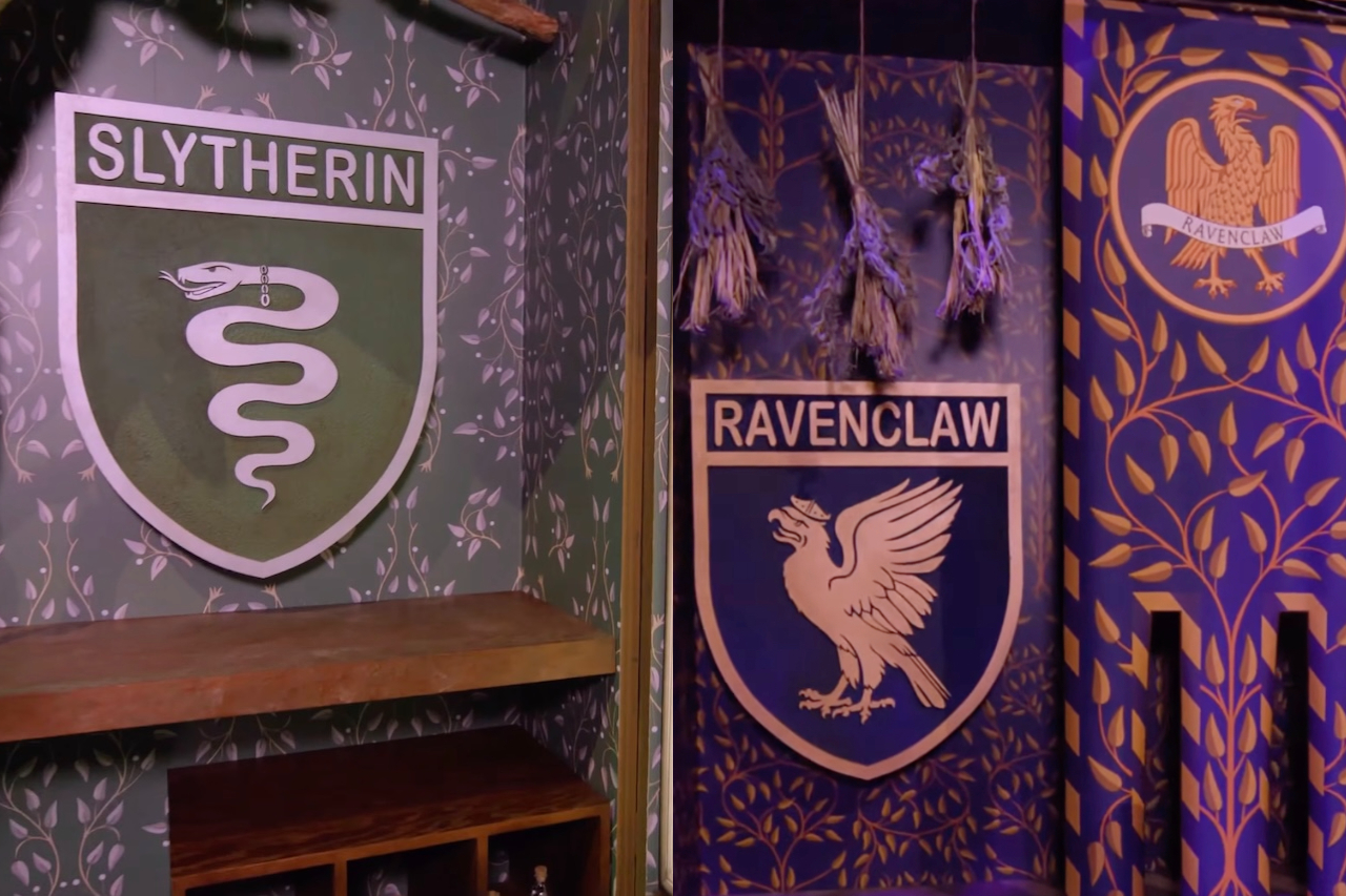 Os novos brasões das casas de Hogwarts apresentados pela HBO para a futura série de Harry Potter não agradaram boa parte dos fãs da saga. A revelação ocorreu durante o evento mundial 'Back to Hogwarts' ('De Volta a Hogwarts') e mostrou novas versões dos símbolos de Grifinória, Sonserina, Lufa-Lufa e Corvinal. -  (crédito: Reprodução/YouTube)