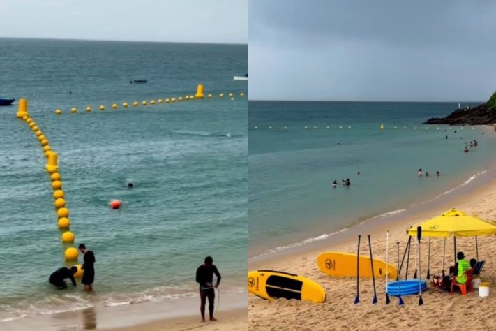Prefeitura de Salvador delimita espaço para banhistas no Porto da Barra para reduzir risco de acidentes – Reprodução/Instagram