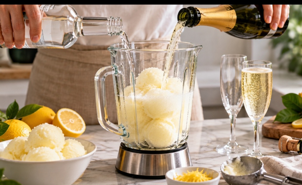 A receita é simples, não exige medidas exatas e leva apenas três ingredientes principais. Basta bater sorvete de limão com vodka ou grappa e completar com Prosecco até atingir uma consistência leve e homogênea. 
