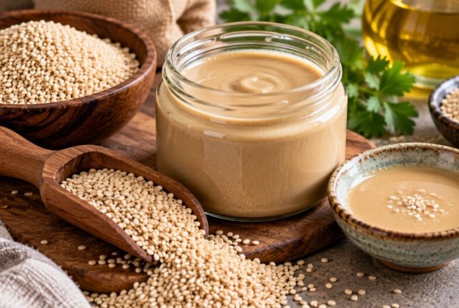 Tahine: pasta milenar de gergelim conquista a cozinha com sabor, nutrientes e versatilidade