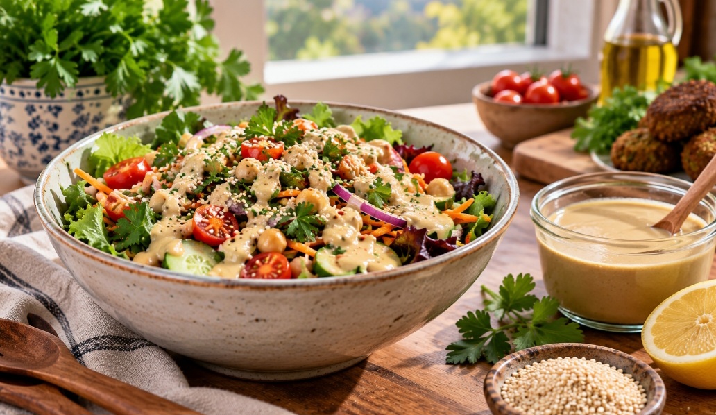 Um dos usos mais conhecidos do tahine é no homus, em que acompanha grão-de-bico, limão, alho e outros ingredientes. A pasta acrescenta cremosidade e um sabor característico que ajuda a diferenciar a receita de um simples purê de grão-de-bico.