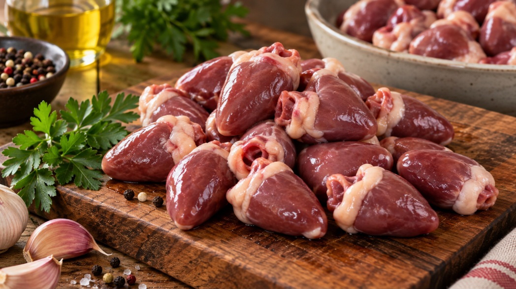 Alho, sal, pimenta, ervas, limão e outros ingredientes podem ser usados para temperar o coração antes do preparo. Marinadas ajudam a acrescentar aroma e sabor, mas é importante evitar exageros no sal, principalmente quando serão usados outros condimentos salgados.