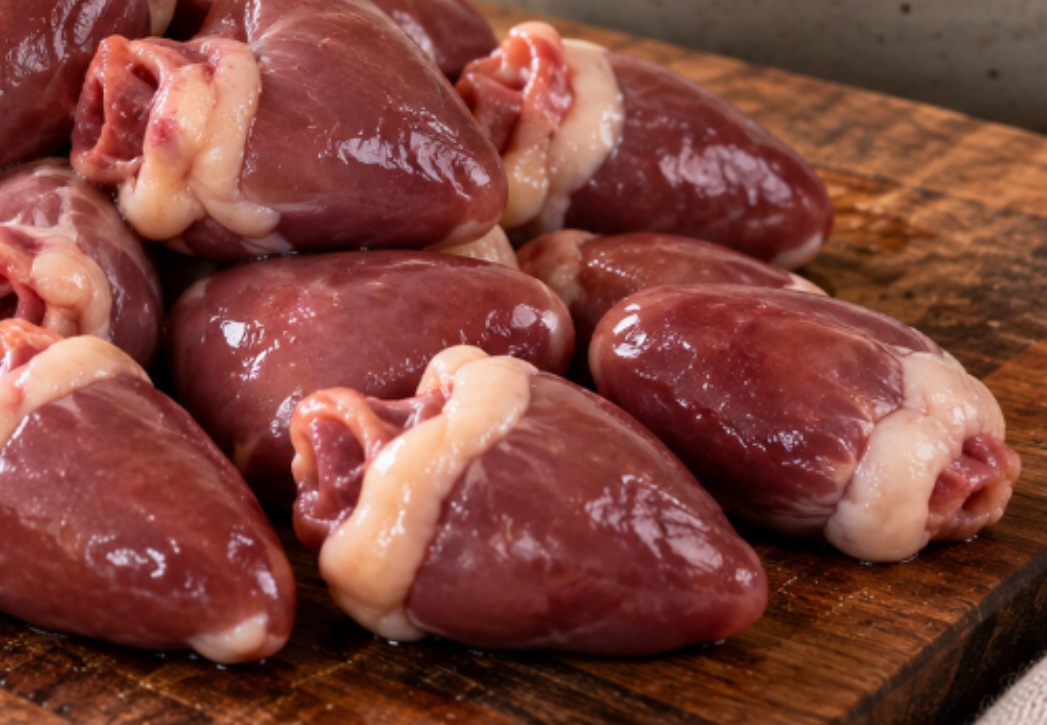 Assim como o coração de outros animais, o da galinha é formado principalmente por tecido muscular. Como trabalha continuamente durante a vida da ave, apresenta textura firme e característica, diferente da carne encontrada no peito ou na sobrecoxa.