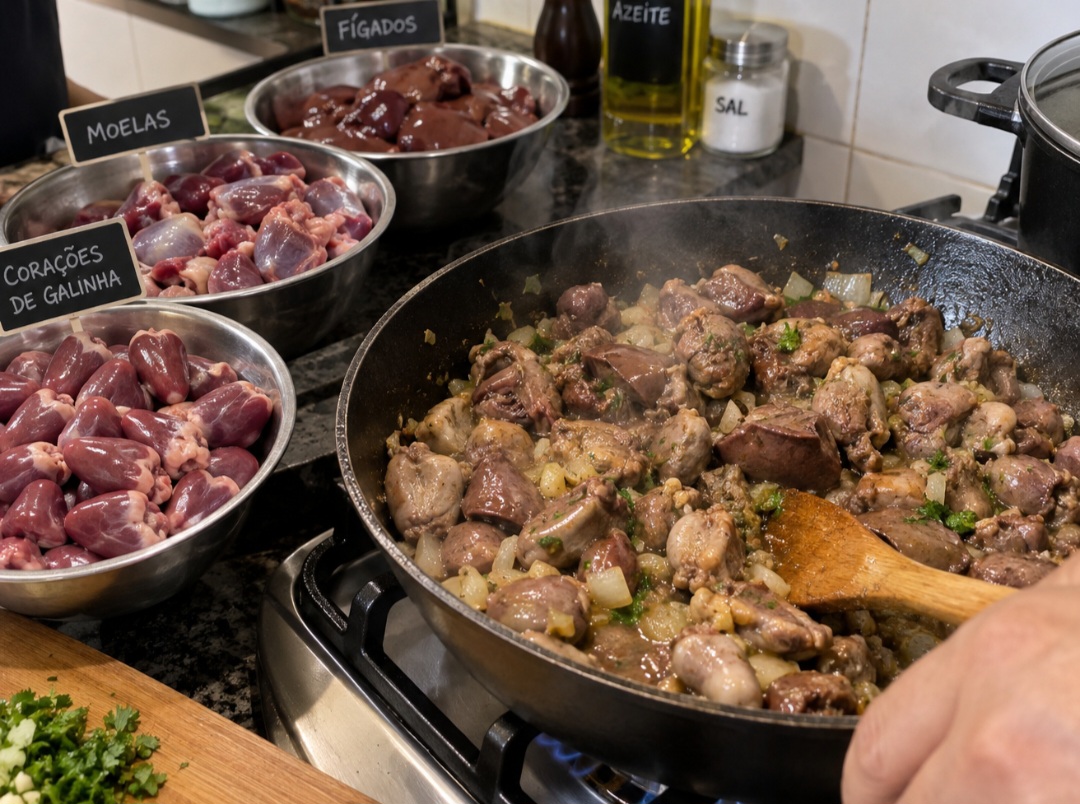 Corações, fígados, moelas e outras partes comestíveis fazem parte de diferentes tradições culinárias e ajudam a ampliar o aproveitamento do animal abatido. O coração de galinha mostra como um ingrediente simples pode assumir papel de destaque na gastronomia popular.