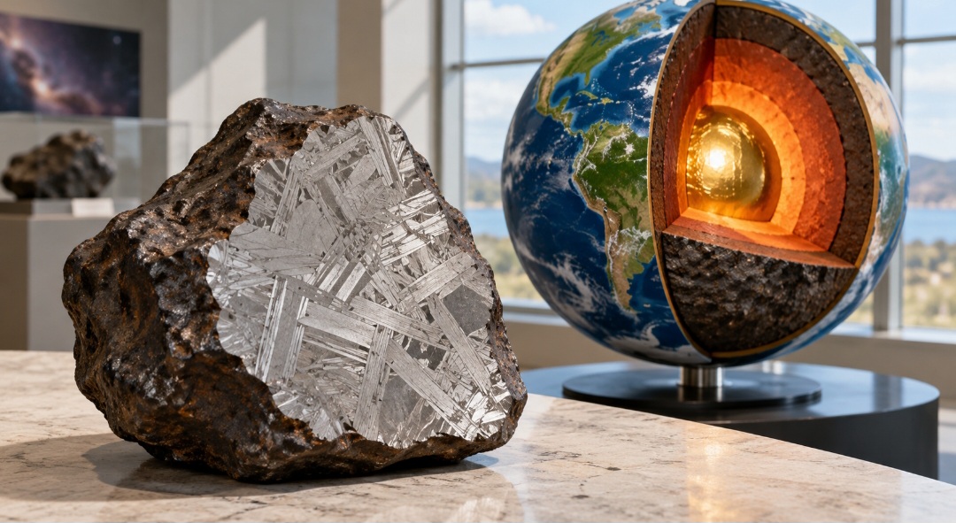 Os cientistas consideram que o núcleo terrestre seja formado principalmente por ferro e apresente também uma parcela de níquel. O metal aparece ainda em meteoritos, geralmente associado ao ferro.