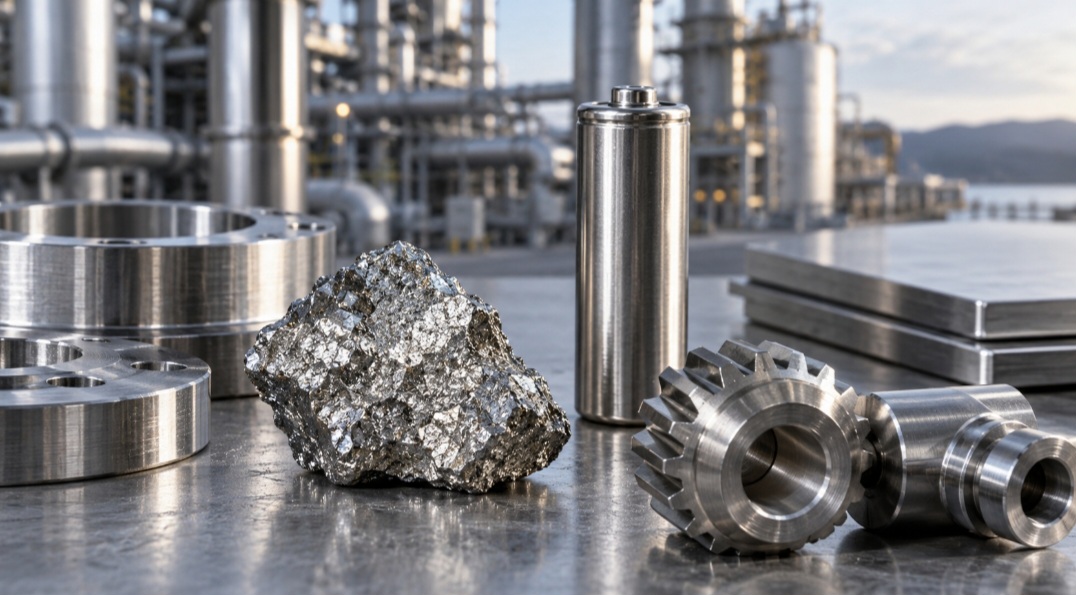 O níquel está presente em objetos cotidianos, grandes estruturas industriais e tecnologias ligadas à energia. Resistente à corrosão e capaz de formar diferentes ligas metálicas, ele aparece do aço inoxidável às baterias. Conheça algumas curiosidades sobre esse elemento químico. -  (crédito: Imagem gerada por i.a )