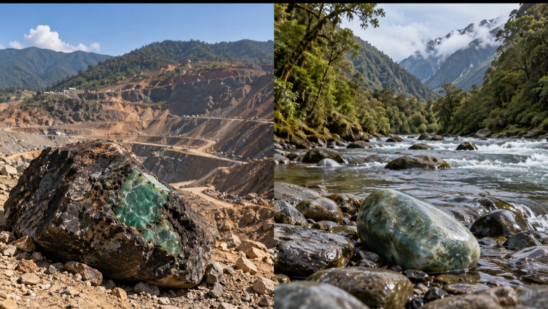 Myanmar é uma das fontes mais conhecidas de jadeíta de alta qualidade. Já a nefrita é encontrada em países como China, Canadá, Rússia e Nova Zelândia, onde também possui grande significado para o povo maori.