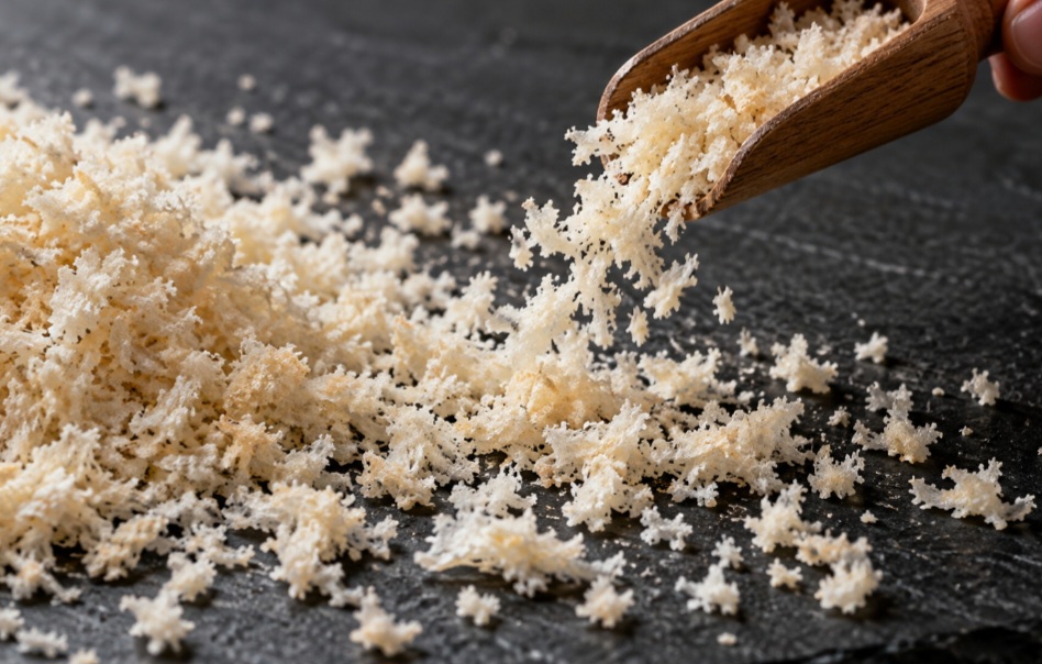 A panko é uma farinha de pão ao estilo japonês. Seus flocos são maiores e mais soltos que os da farinha de rosca fina, característica que ajuda a criar uma cobertura leve e crocante