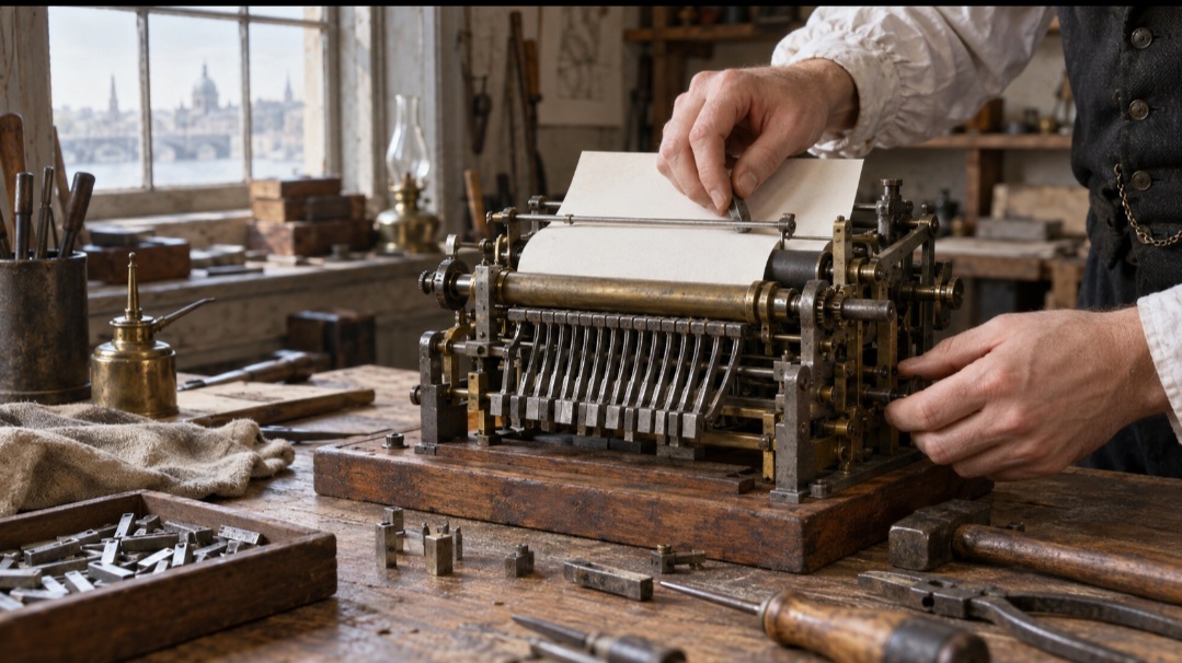 A ideia de criar uma máquina capaz de imprimir letras individualmente no papel surgiu muito antes de o equipamento se popularizar. Diversos inventores desenvolveram projetos, patentes e protótipos, mas muitos eram lentos, complexos ou pouco práticos.