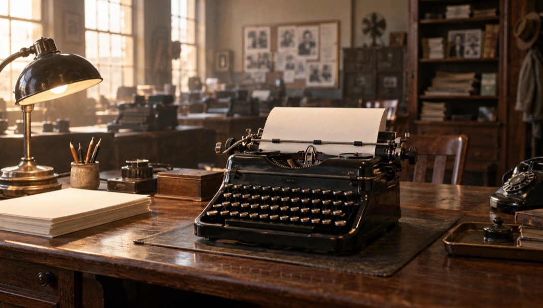 Antes dos computadores e dos celulares, a máquina de escrever transformou a maneira de produzir cartas, livros, reportagens e documentos. Embora diferentes inventores tenham tentado criar aparelhos semelhantes, foi no século XIX que o equipamento começou a ganhar formas práticas e alcance comercial.  -  (crédito: Imagem gerada por i.a )