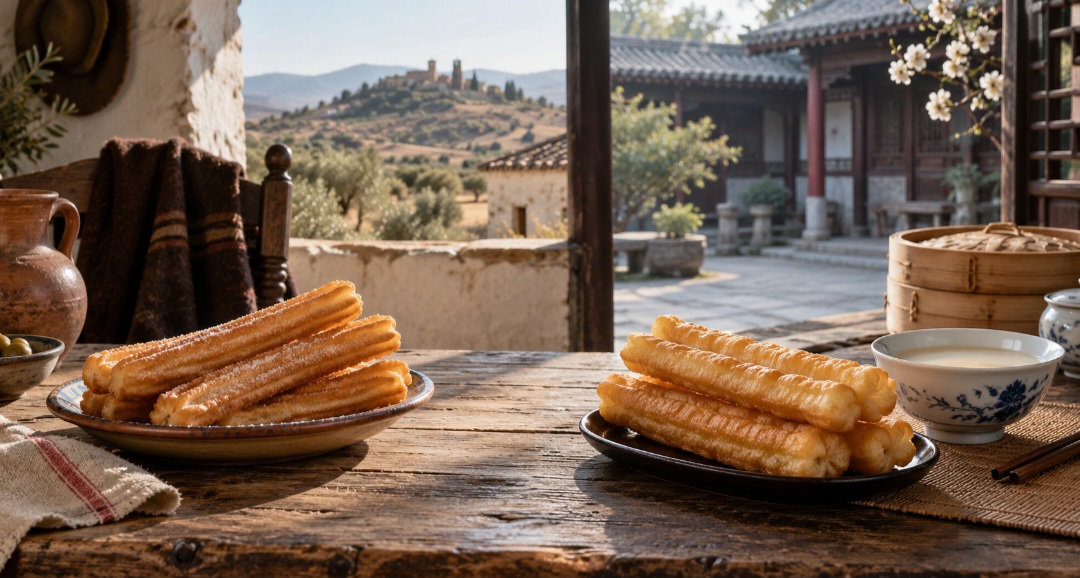 A origem exata é incerta. Há histórias que atribuem sua criação a pastores espanhóis e outras que apontam semelhanças com massas fritas da China, mas nenhuma delas comprova uma ligação direta. 