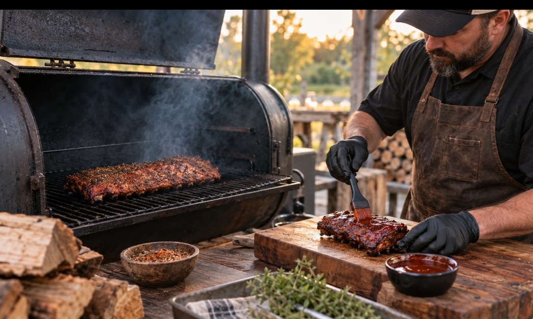 Nem todo barbecue leva molho – Em algumas tradições, a carne recebe apenas uma mistura seca de sal e especiarias antes do cozimento. Em outras, o molho é aplicado somente no final, evitando que o açúcar queime durante a exposição prolongada ao calor.
