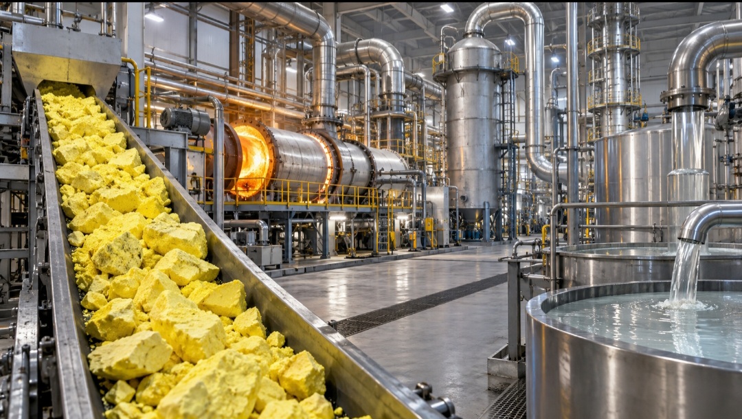 Grande parte do enxofre é transformada em ácido sulfúrico, uma das substâncias mais utilizadas pela indústria. Ele participa da fabricação de fertilizantes, detergentes, pigmentos, baterias e numerosos produtos químicos.