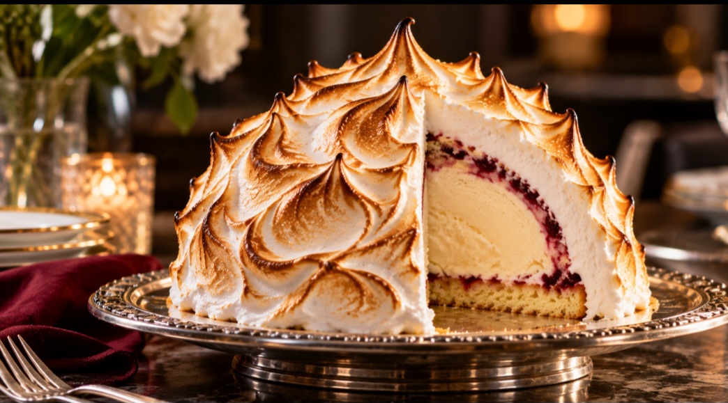 A estrutura básica do Baked Alaska é preservada, mas bolo e sorvete permitem diferentes combinações. Chocolate, baunilha, frutas e outros sabores podem aparecer no recheio. O merengue, porém, continua sendo essencial para envolver e proteger a parte congelada.