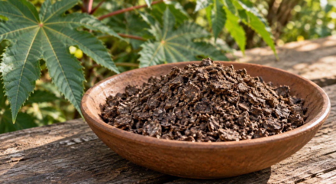 Torta de mamona – Esse subproduto da produção de óleo de mamona é utilizado como adubo orgânico. Em casas com cães ou gatos, porém, requer atenção especial: a ingestão pode causar intoxicação. Nesse caso, é mais prudente escolher outra opção para vasos e jardins ao alcance dos animais.