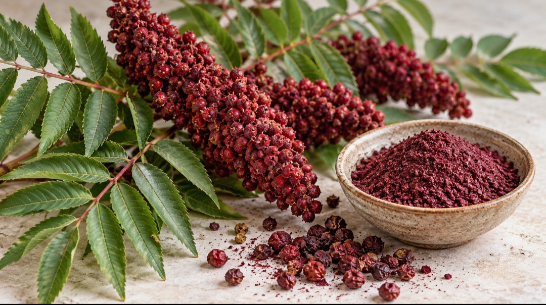 O sumagre contém compostos vegetais, entre eles polifenóis, que despertam interesse em pesquisas. Isso, porém, não significa que acrescentá-lo à comida trate ou previna doenças. Na cozinha, seu uso mais claro é como tempero.