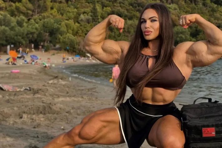 Nataliya Kuznetsova, fisiculturista russa conhecida como a mulher mais musculosa do mundo – Reprodução @nataliya.amazonka