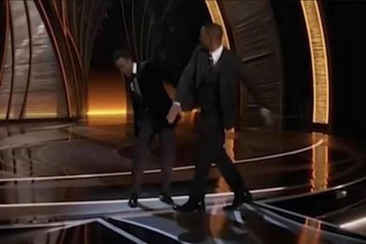 Will Smith dá tapa em Chris Rock no Oscar 2022 – Reprodução/X