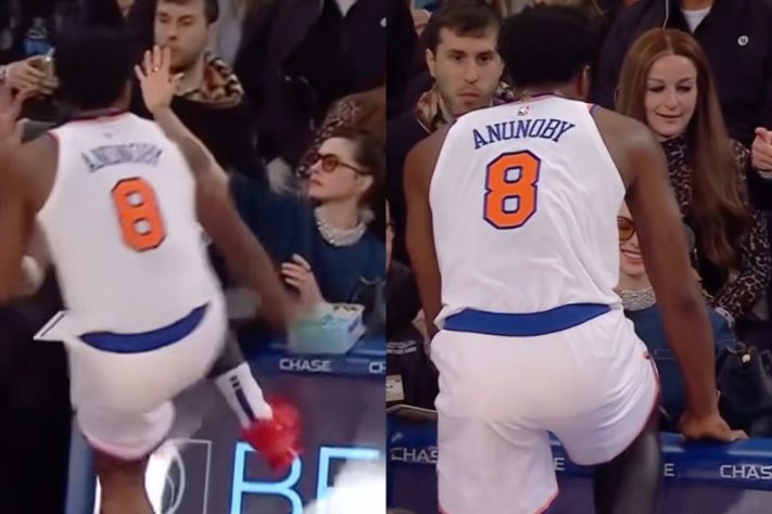Em 2024, Hathaway passou por uma situação curiosa quando OG Anunoby se chocou contra uma placa de publicidade e quase derrubou a atriz