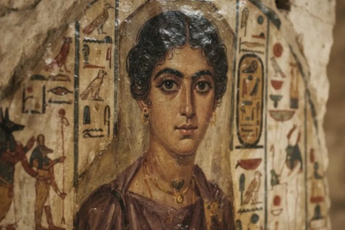 Cera e pigmentos a técnica milenar que manteve intactas as cores das múmias de Fayoum • Imagem criada por IA