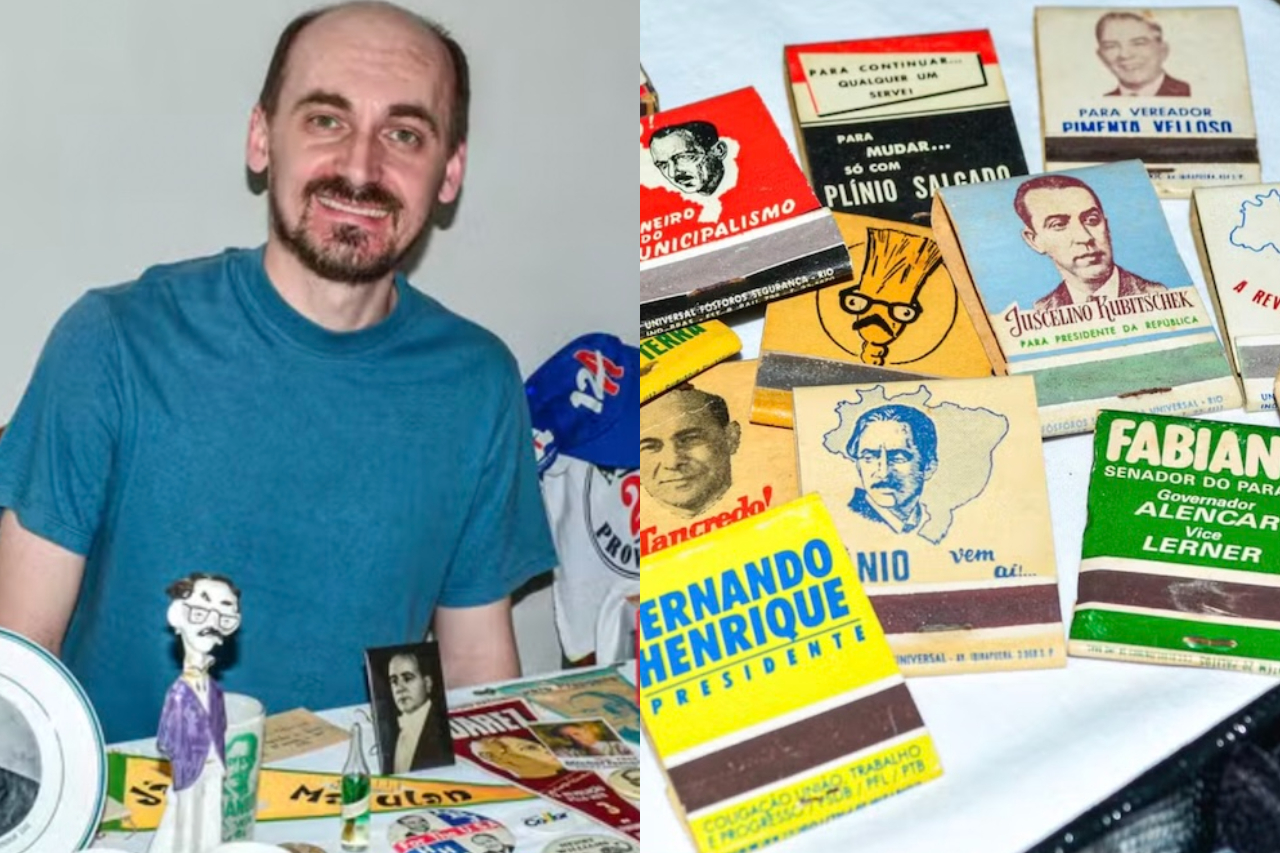 Coleção de paranaense reúne peças raras de campanhas eleitorais dos últimos 100 anos no Brasil – Arquivo Pessoal