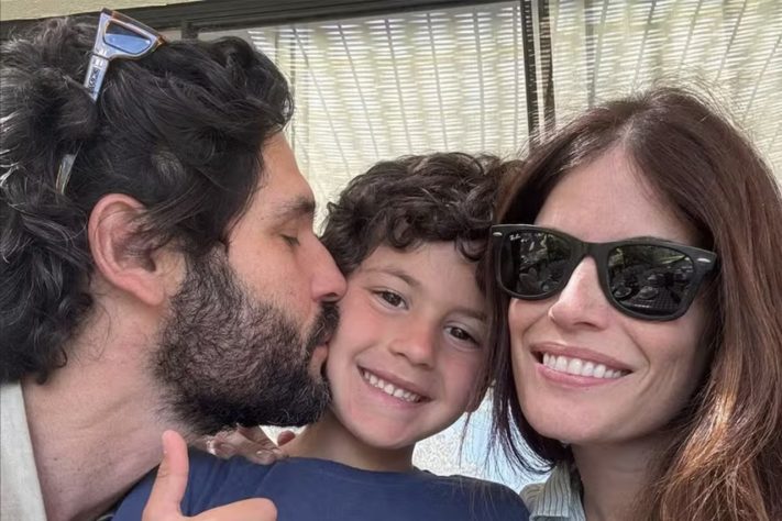 Dudu Azevedo e Fernanda Mader com o filho, Joaquim — Reprodução/Instagram