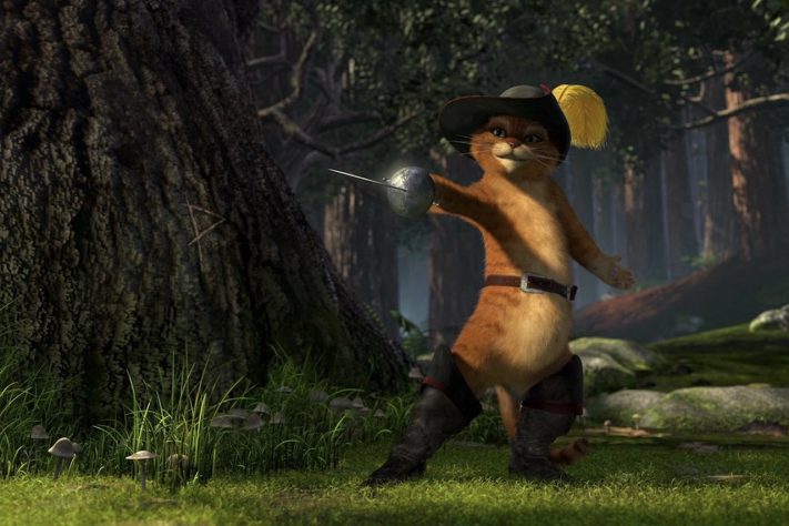 Gato de Botas em Shrek 2 (2004) – Divulgação/DreamWorks