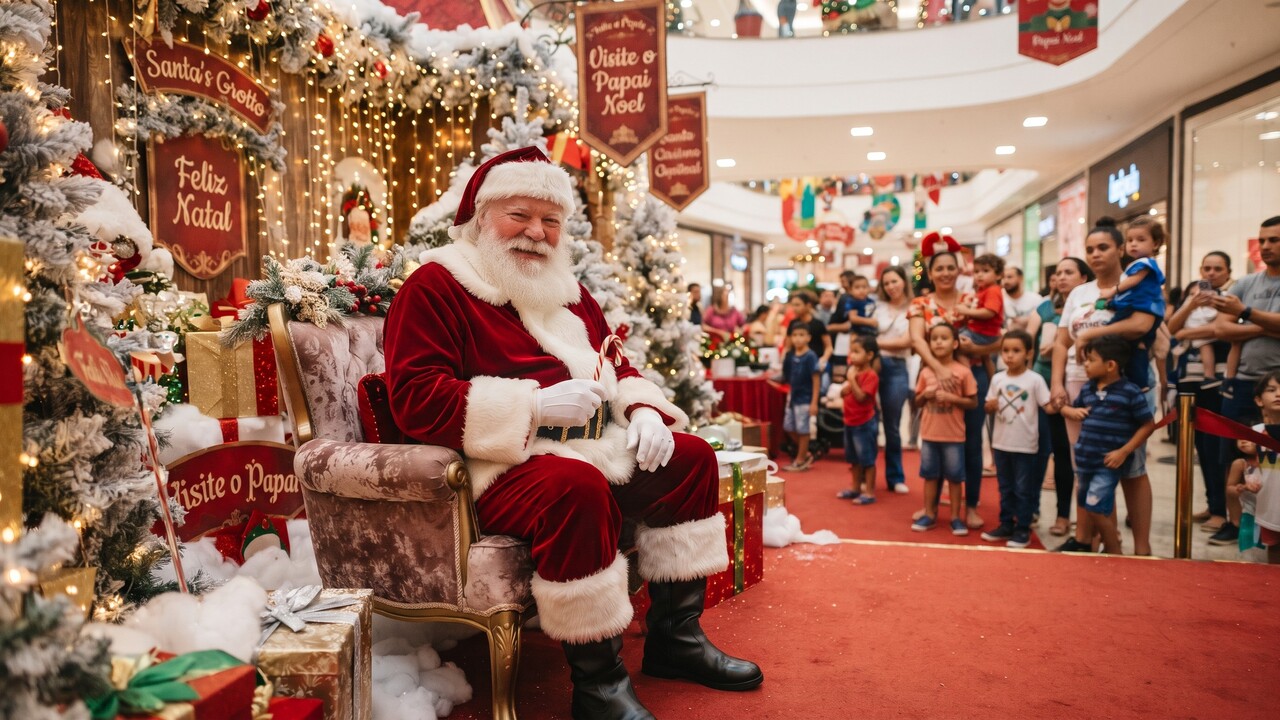 Com a aproximação do Natal, muitos profissionais que interpretam o Papai Noel em atrações típicas dessa época do ano começam a se preparar para a data comemorativa. Para se preparar para o trabalho, muitos deles procuram cursos especializados, como o oferecido pela Escola de Papai Noel do Brasil, no Rio de Janeiro, uma das instituições mais tradicionais do país.
 -  (crédito: Imagem Gerada por I.A)