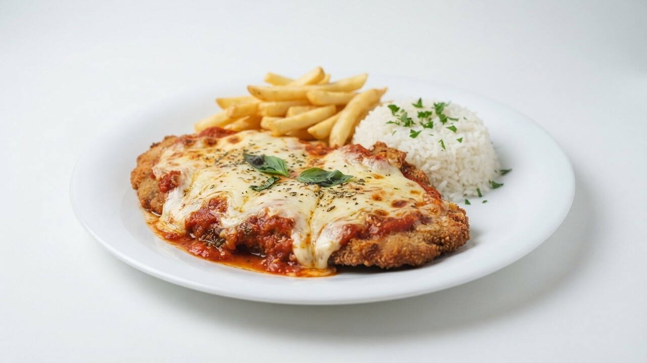 Bife à parmegiana: o bife empanado coberto com molho de tomate e queijo não faz parte da culinária de Parma, cidade italiana que dá nome ao prato. Acredita-se que a receita tenha surgido em São Paulo, por influência de imigrantes italianos e seus descendentes, embora a origem do prato seja controversa. Na Itália, os preparos mais conhecidos são o filé à milanesa e a berinjela à parmegiana. 
