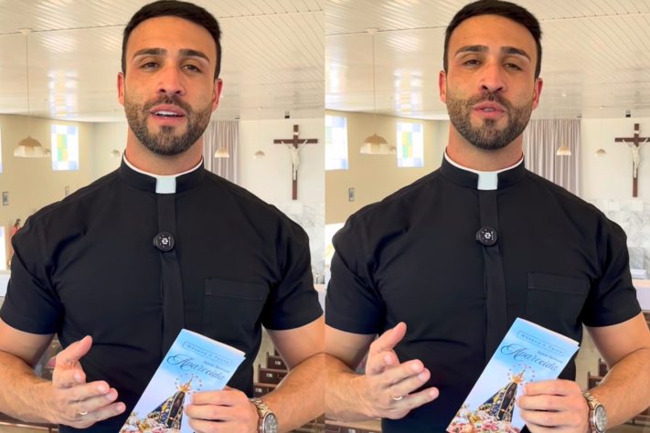 Paróquia de MG suspende comentários de vídeo após padre 'bonitão' chamar atenção de internautas – Reprodução/Instagram