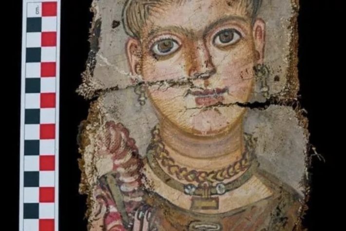 Retrato da mulher que virou múmia descoberto no Egito – Divulgação/Mohamed Samah