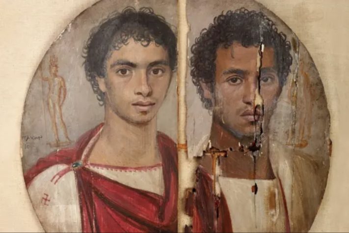 Retratos de Fayoum; Tondo dos Dois Irmãos – Divulgação/Egyptian Museum Cairo