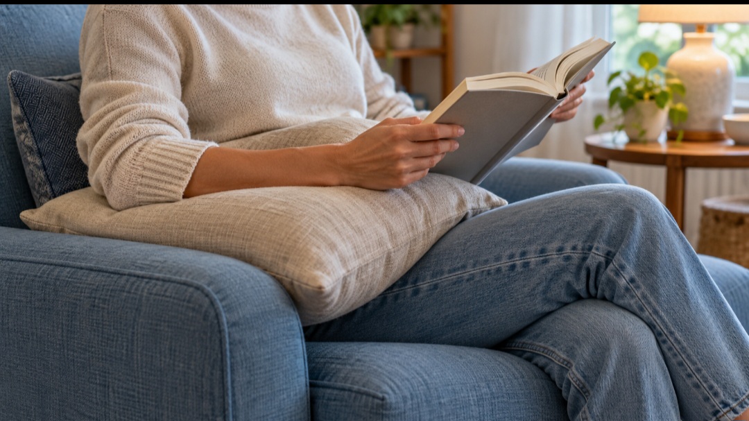 Uma almofada pode apoiar as costas ou acomodar os braços durante a leitura e as pausas do dia. O conforto depende do tamanho, do enchimento e da posição de uso. Veja a seguir como aproveitar esse detalhe em diferentes espaços da casa.