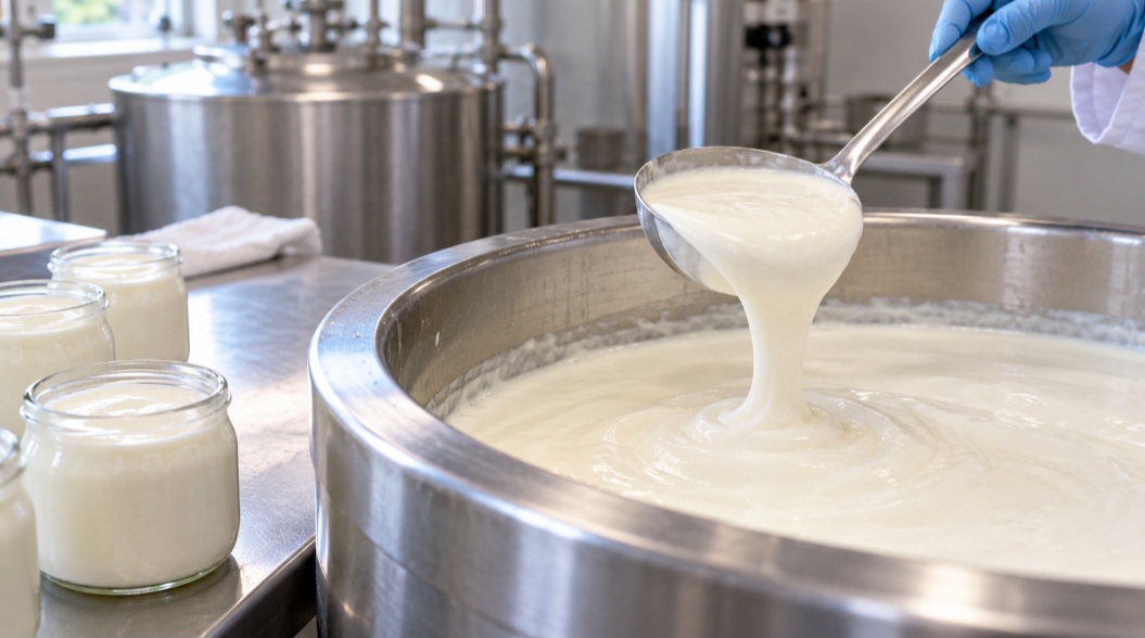 O iogurte é produzido pela fermentação do leite com bactérias específicas. Elas transformam parte da lactose em ácido láctico, responsável pela acidez característica e pela mudança de textura. A fabricação pode resultar em versões firmes, cremosas ou líquidas.