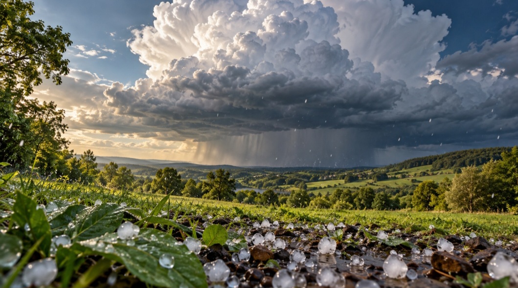 O calor perto do chão não impede que existam regiões muito frias no alto de uma nuvem de tempestade. É ali que o granizo cresce. Durante a queda, as pedras podem derreter parcialmente e ainda alcançar o solo como gelo.