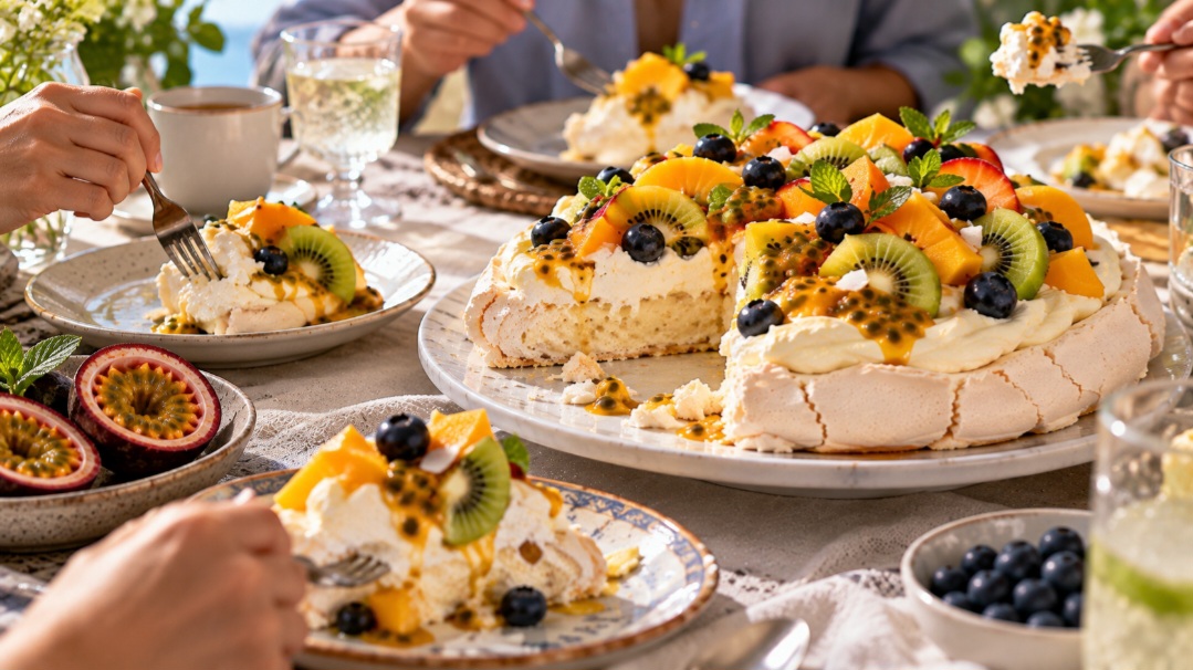 Os dois países reivindicam há décadas a criação da Pavlova. Pesquisas históricas encontraram na Nova Zelândia receitas com o nome da bailarina anteriores às australianas, mas a sobremesa também se consolidou como símbolo da culinária australiana.