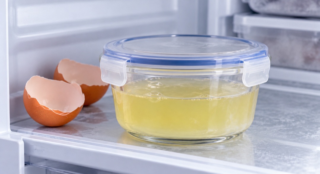Se não houver previsão de uso imediato, as claras podem ser congeladas. Uma ideia prática é armazená-las em pequenas porções, indicando no recipiente quantas claras foram colocadas. Depois, basta descongelá-las na geladeira antes da utilização.