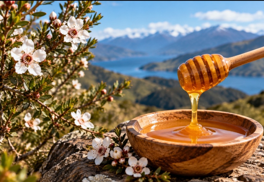 Mel de manuka: Originário principalmente da Nova Zelândia, é produzido a partir do néctar das flores da planta manuka. Conhecido internacionalmente, destaca-se pela presença de metilglioxal, composto associado à sua atividade antibacteriana.
