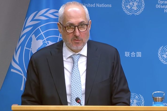 Porta-voz da ONU, Stephane Dujarric – Reprodução/YouTube
