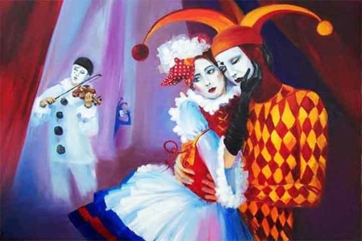Arlequim, Pierrot e Colombina