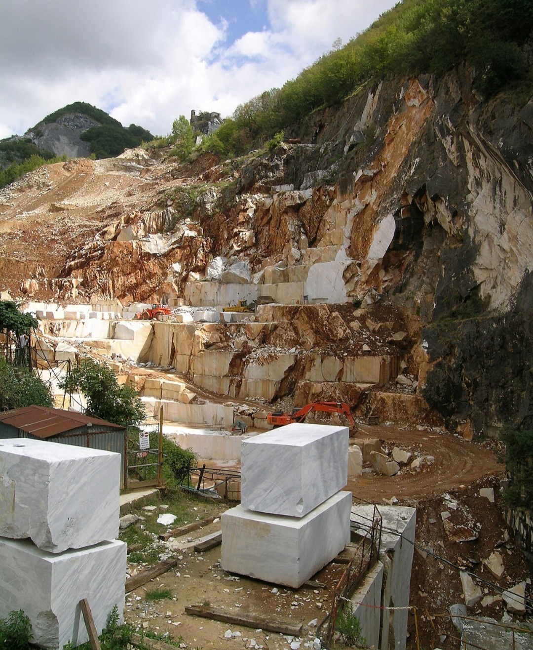 O mármore de Carrara é uma das pedras mais prestigiadas do mundo, extraído da região de Carrara, na Itália. Com tonalidade branca ou azulada e veios sutis, foi amplamente utilizado por artistas como Michelangelo e em construções icônicas. Sua qualidade e beleza fazem dele um material nobre na arquitetura e na escultura.

