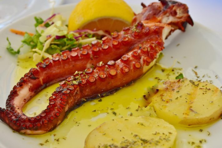Polvo - comida - prato